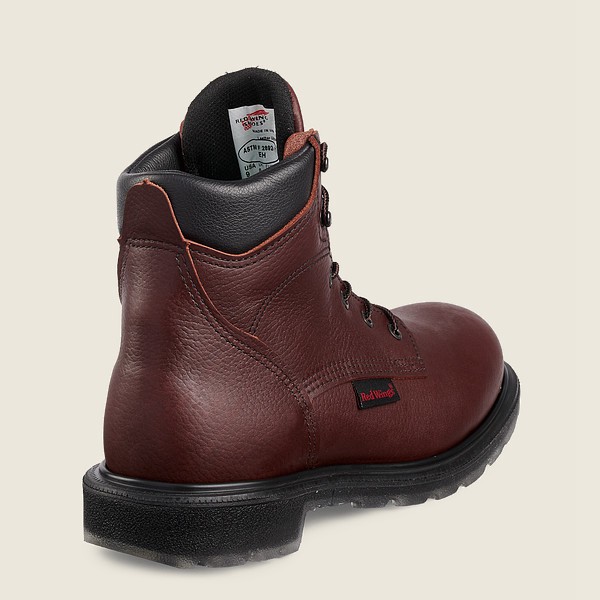 Red Wing Safety Boots Mens Burgundy - Supersole® 2.0 - 6-inch Toe - 4370986-XV